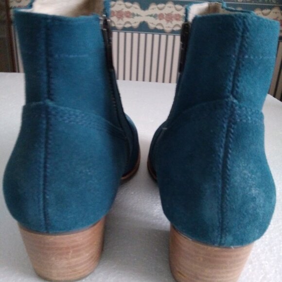 Caterpillar CAT Cider Blue Suede Ankle Boots Booties Water Resistant Wom… - Picture 5 of 9